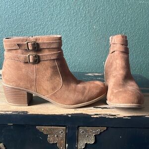 Brown Suede Ankle Boots